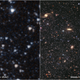 Spitzer and Webb images of the Wolf-Lundmark-Melotte dwarf galaxy.